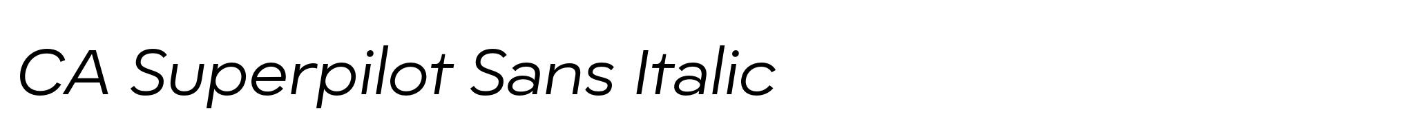 CA Superpilot Sans Italic image